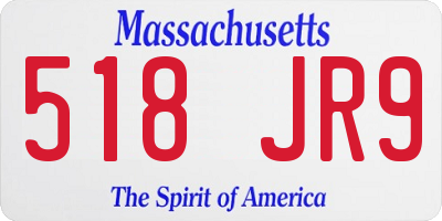 MA license plate 518JR9