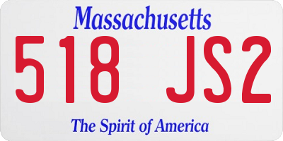 MA license plate 518JS2