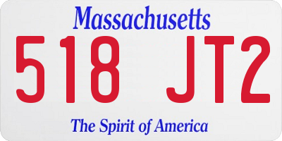MA license plate 518JT2