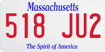 MA license plate 518JU2