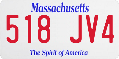 MA license plate 518JV4