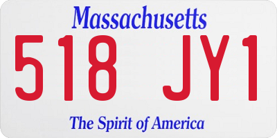 MA license plate 518JY1