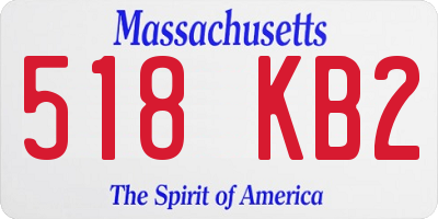 MA license plate 518KB2