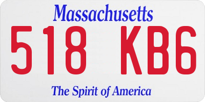 MA license plate 518KB6