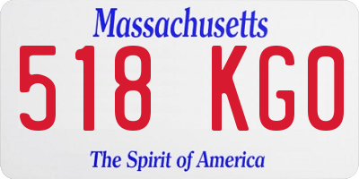 MA license plate 518KG0