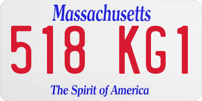 MA license plate 518KG1
