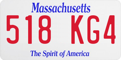 MA license plate 518KG4