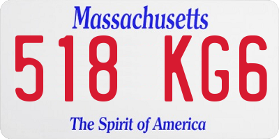MA license plate 518KG6