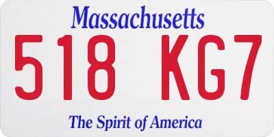 MA license plate 518KG7