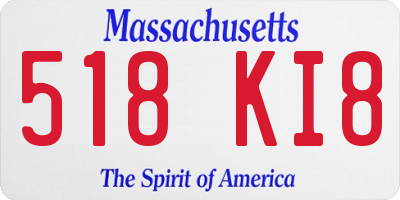 MA license plate 518KI8