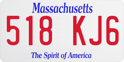 MA license plate 518KJ6
