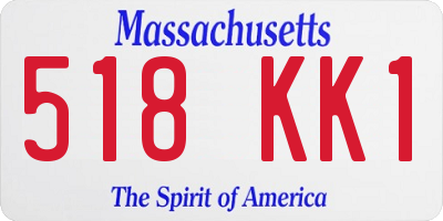 MA license plate 518KK1