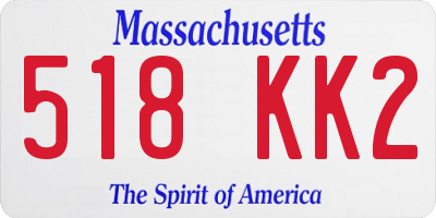 MA license plate 518KK2