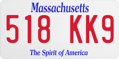 MA license plate 518KK9