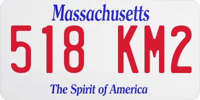 MA license plate 518KM2