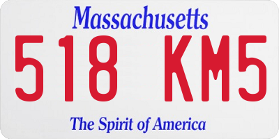 MA license plate 518KM5