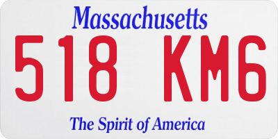 MA license plate 518KM6