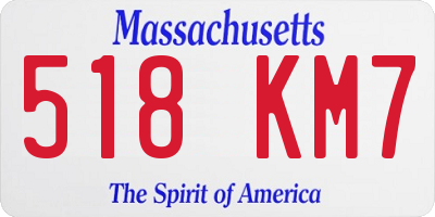 MA license plate 518KM7
