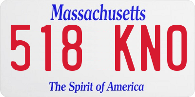MA license plate 518KN0