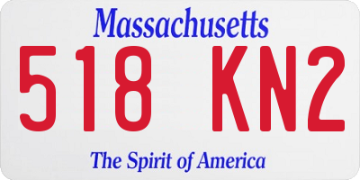 MA license plate 518KN2