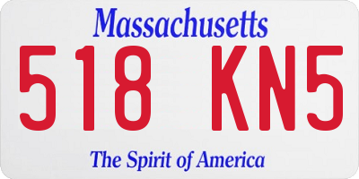 MA license plate 518KN5