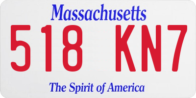 MA license plate 518KN7