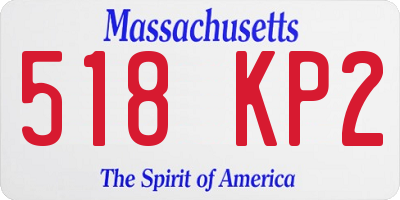 MA license plate 518KP2