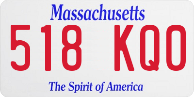 MA license plate 518KQ0