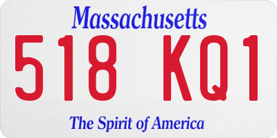 MA license plate 518KQ1