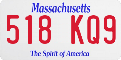 MA license plate 518KQ9
