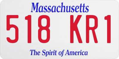 MA license plate 518KR1