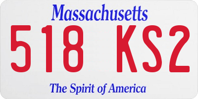 MA license plate 518KS2