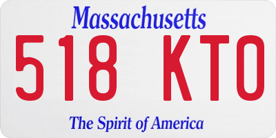 MA license plate 518KT0