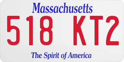 MA license plate 518KT2