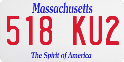 MA license plate 518KU2