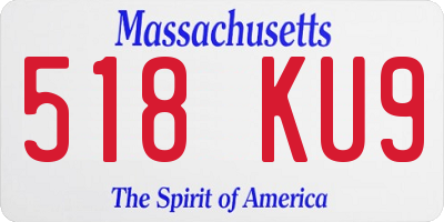 MA license plate 518KU9