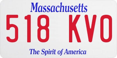 MA license plate 518KV0