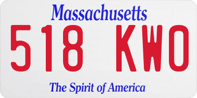 MA license plate 518KW0