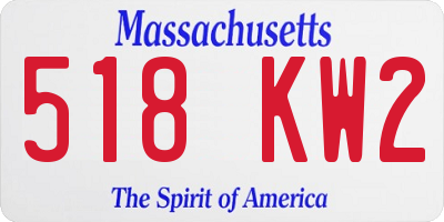 MA license plate 518KW2