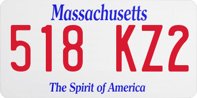 MA license plate 518KZ2