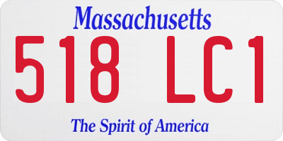 MA license plate 518LC1