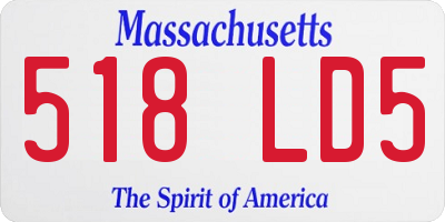 MA license plate 518LD5