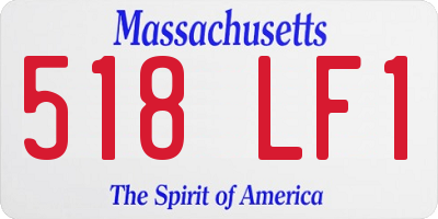 MA license plate 518LF1