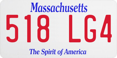MA license plate 518LG4