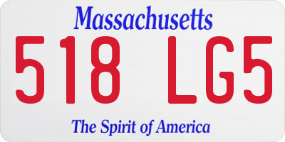 MA license plate 518LG5