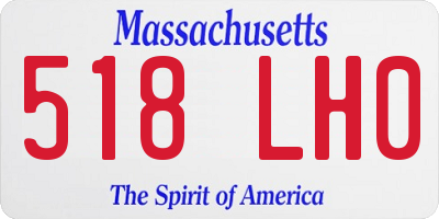 MA license plate 518LH0