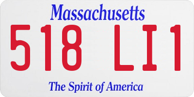 MA license plate 518LI1
