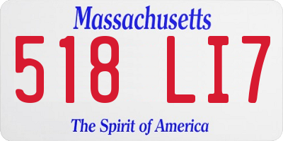 MA license plate 518LI7