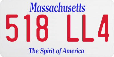 MA license plate 518LL4