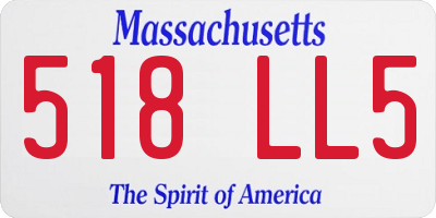 MA license plate 518LL5